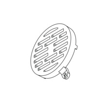 Cache de grille rond avec fentes