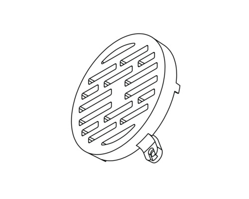Cache de grille rond avec fentes