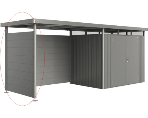 Abri de jardin en métal avec toit plat pour ranger les outils de jardin