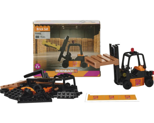 Jeu de construction de chariot élévateur Hornbach avec 76 pièces