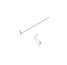 Zeichnung von zwei Ersatzteilen für ein Fenster