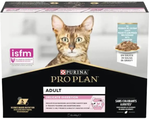 Purina Pro Plan Adult, aliment pour chat, digestion sensible, au poisson de l'océan
