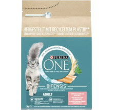 Aliment pour chat Purina One Adult au saumon, paquet de 3 kg