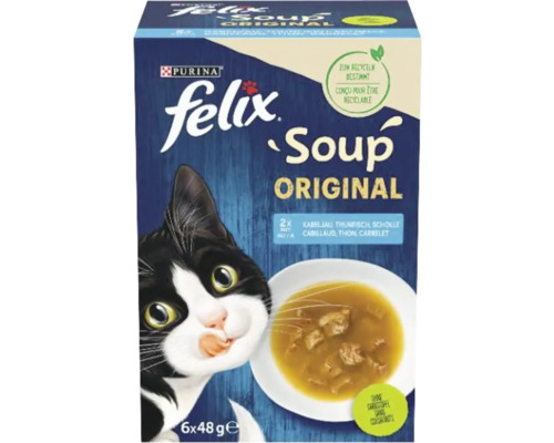 Felix Soup Original Aliments pour chats, pack de 6