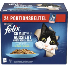 Felix So Gut wie es aussieht Katzennahrung, 24 Portionsbeutel
