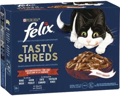 Aliment pour chat Felix Tasty Shreds dans un emballage