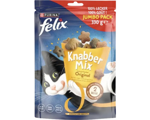 Felix Knabber Mix Original 330 g Felix Knabber Mix Original snack pour chat, Jumbo Pack