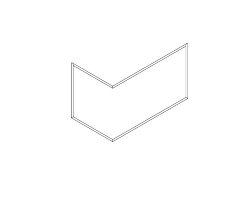 Élément de paroi de douche d'angle