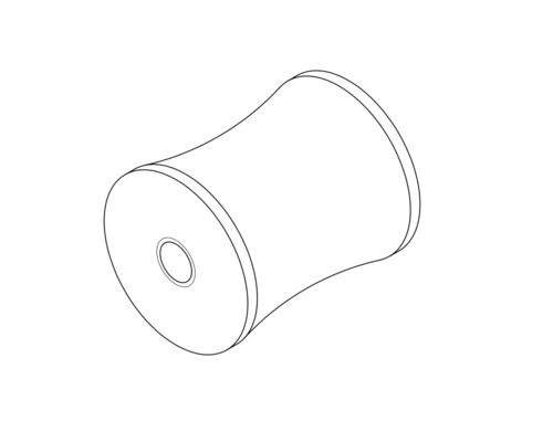 Bobine avec perçage central