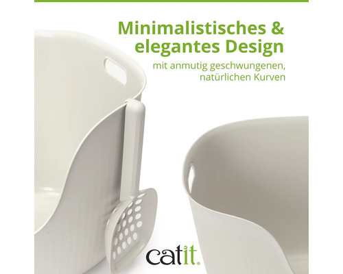 Katzenstreutoilette mit Schaufel und Catit Logo