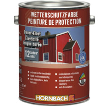 Pot de peinture de protection contre les intempéries avec l'écolabel Ange bleu et le logo Hornbach