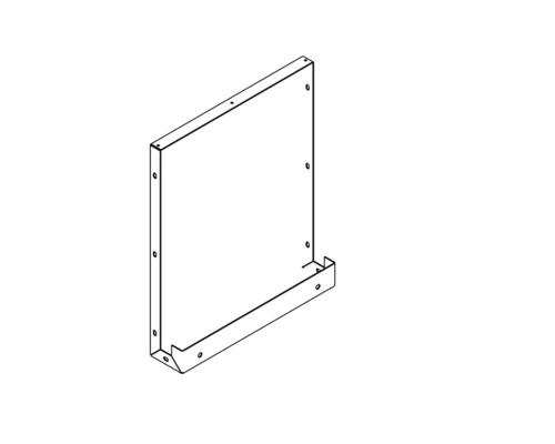 Plaque métallique avec trous de fixation