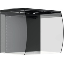 Aquarium avec façade en verre incurvée