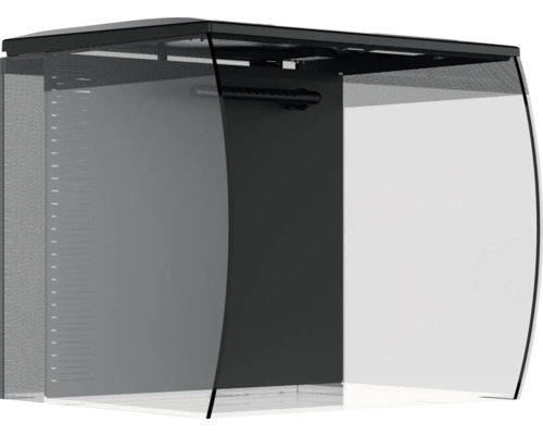 Aquarium avec façade en verre incurvée