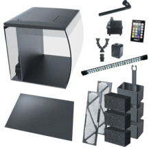 Kit aquarium Fluval Flex avec filtre, éclairage LED, pompe et accessoires