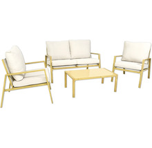 Ensemble de meubles de jardin avec fauteuil, canapé deux places et table