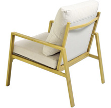 Fauteuil avec cadre en bois et coussins confortables