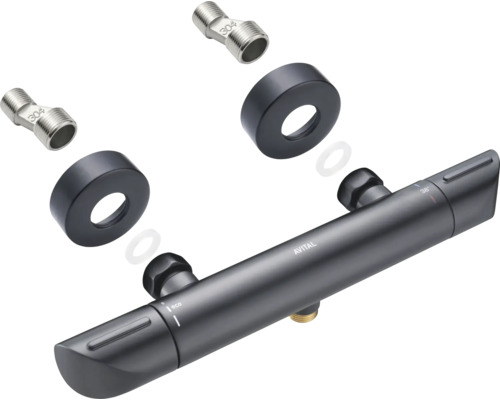 Avital Thermostatbatterie mit Anschlüssen und Rosetten