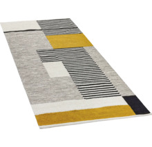 Teppich mit geometrischem Muster und Streifen