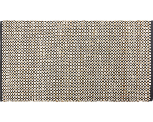 Rechteckiger Teppich mit gewebtem Muster
