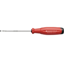 Schlitz-Schraubendreher mit rotem Griff und PB Swiss Tools Logo