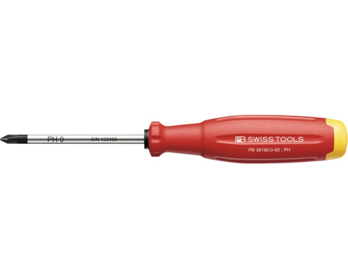 PB Swiss Tools Schraubendreher für Phillips Schrauben Größe 0