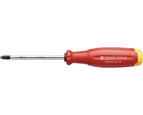 Kreuzschlitzschraubendreher mit rotem Griff von PB Swiss Tools