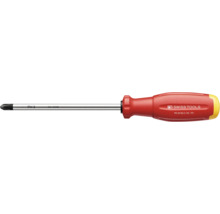 Kreuzschlitzschraubendreher mit rotem Griff und PB Swiss Tools Logo