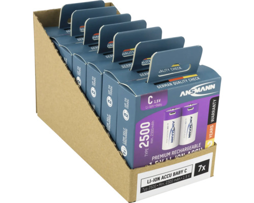 Ansmann Lithium-Ionen Akku Baby C im 7er Pack