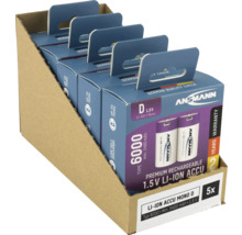 Ansmann Lithium-Ionen Mono D Akkus, 1,5 Volt, 5er-Pack in Verkaufsverpackung