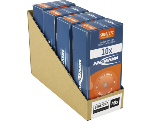 Ansmann SR66/377 Knopfzellen im Displaykarton, 40 Stück