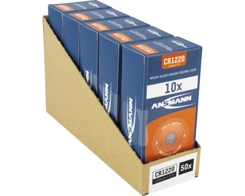 Ansmann CR1220 Lithium 3V Batterien, 50er Pack