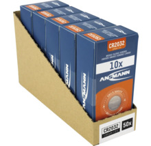 Ansmann CR2032 Lithium Knopfzellen, 3 Volt, 50er Pack