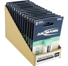 Ansmann Micro AAA Akkus, 15er Pack in Kartonverpackung