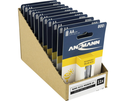 Ansmann NiMH Akku Mignon AA Solar 800 mAh 1,2 V im Karton