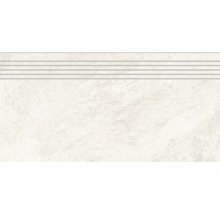 Carreau en céramique pour escaliers avec surface rainurée