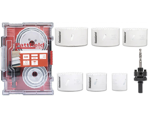 Pattfield Jeu de scies cloches avec scies cloches bimétal et foret de centrage