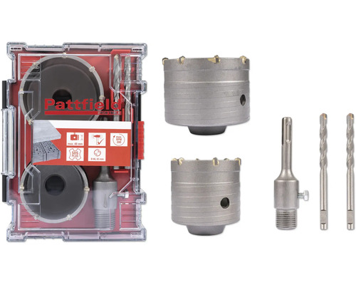 Boîte d'appareils Pattfield avec forets en kit