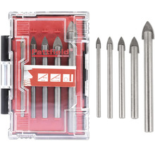 Jeu de forets à verre Pattfield de différentes tailles dans une boîte transparente