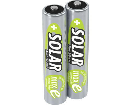 Zwei Solar Max E NiMH 550 mAh Batterien