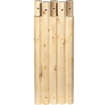 Poteaux de clôture en bois avec rainures fraisées