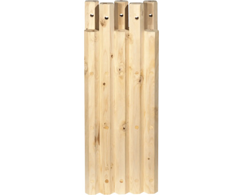 Poteaux de clôture en bois avec rainures fraisées