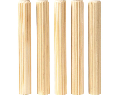 Cinq goujons en bois