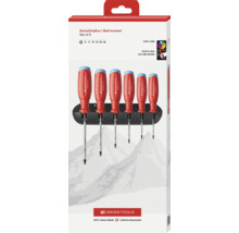 PB Swiss Tools SwissGrip Evo Schraubendreher Satz mit Wandhalterung, 6-teilig
