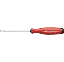 Schlitzschraubendreher mit rotem Griff der Marke PB Swiss Tools