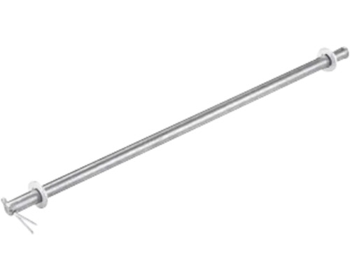 Barre métallique avec anneaux de sécurité