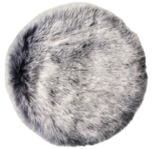 Tapis rond en fausse fourrure