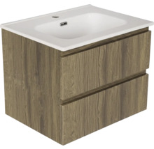 Meuble sous-lavabo avec deux tiroirs et lavabo