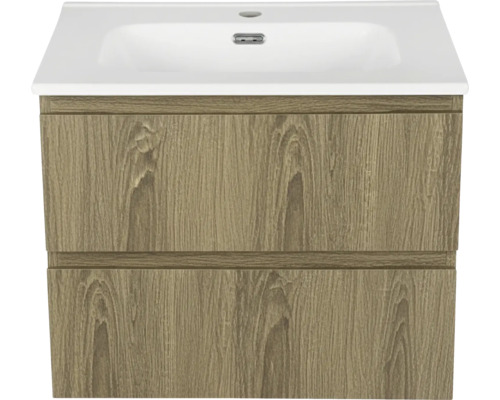 Meuble sous-lavabo avec deux tiroirs et lavabo