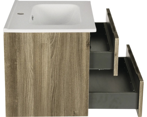 Meuble sous-lavabo avec deux tiroirs et lavabo